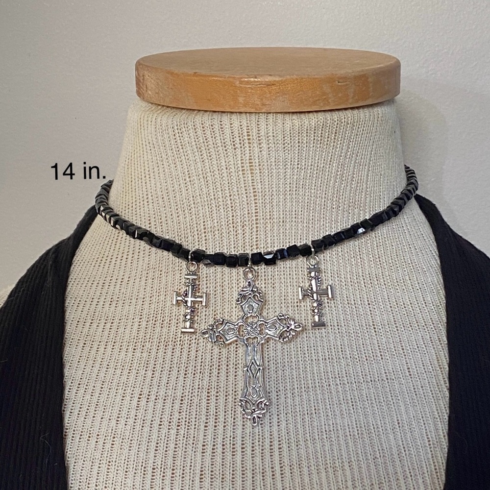 Silver Cross Pendant Necklace